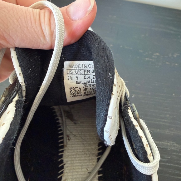 Adidas White and Black Leather Athletic Tour 360 Golf Shoes - Picture 3 of 5